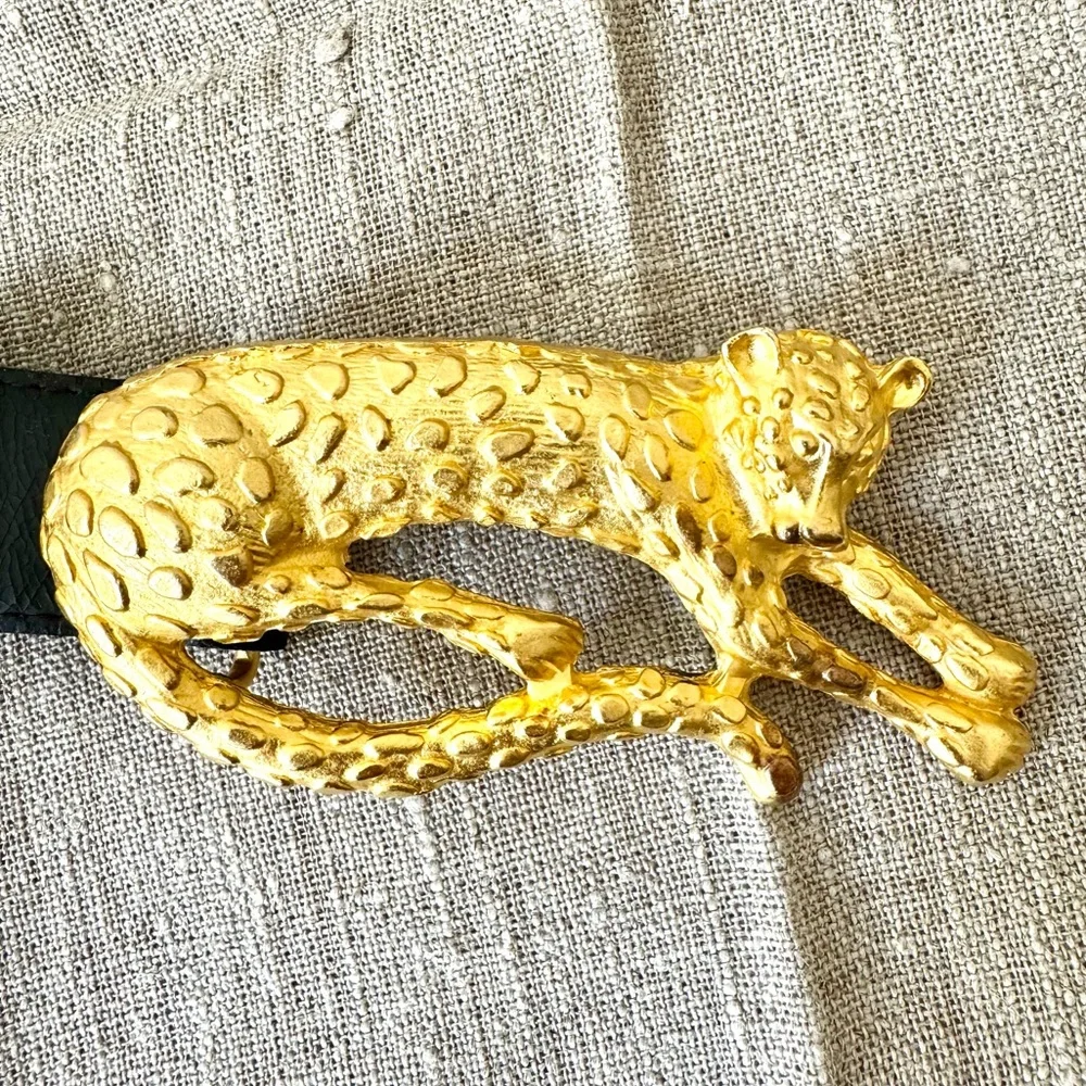 Gail Labelle leather leopard buckle belt - Picture 9 of 9